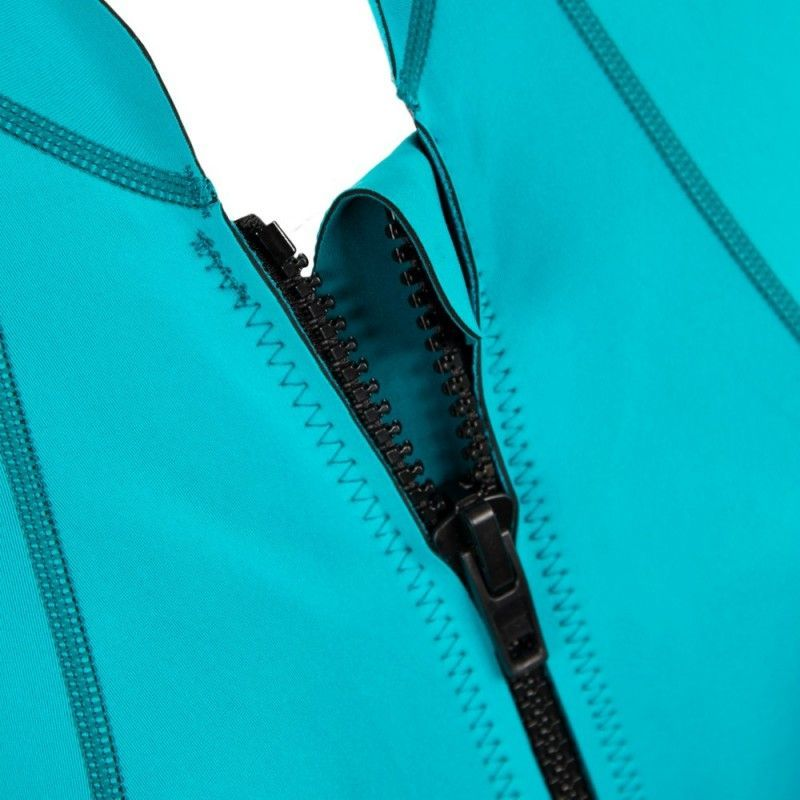 Photo de Combinaison Beuchat monopièce zip frontal 2mm femme bleu atoll femme zip fermeture bleu