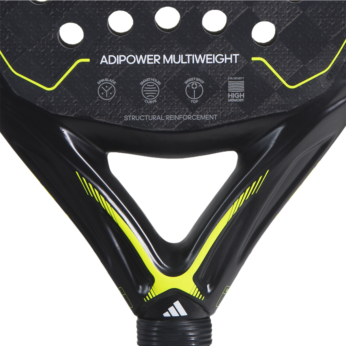 Photo de Raquette de Padel Adidas Adipower Multiweight jaune multiples trous