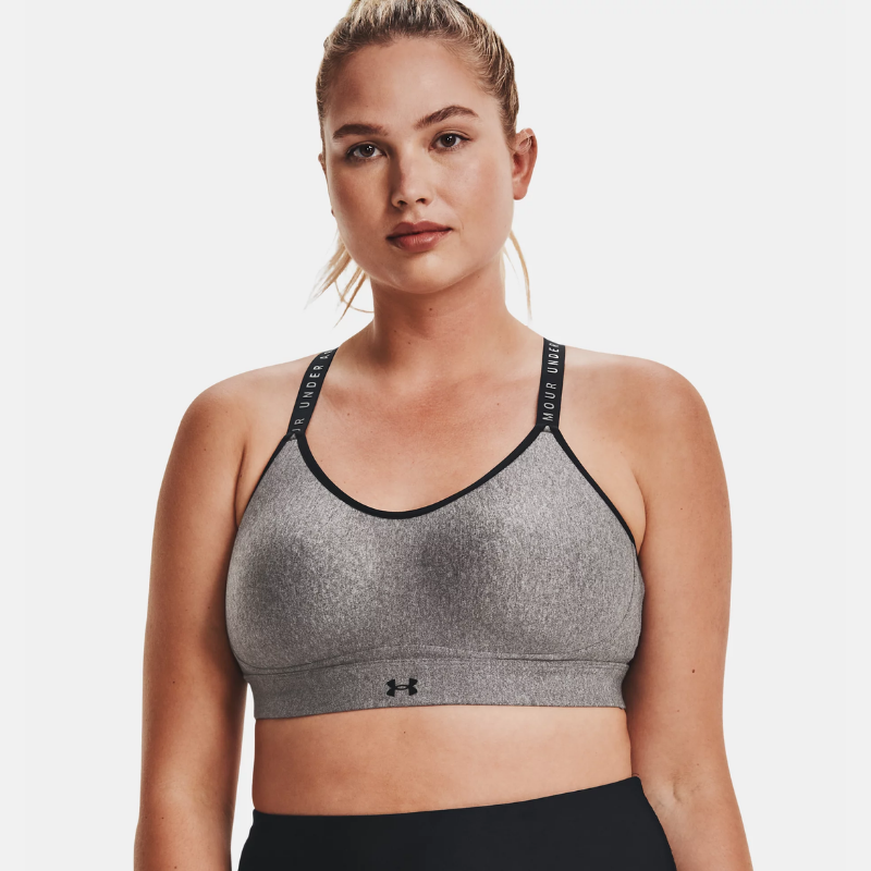photo d'une femme portant la brassière under armour infinity high sport