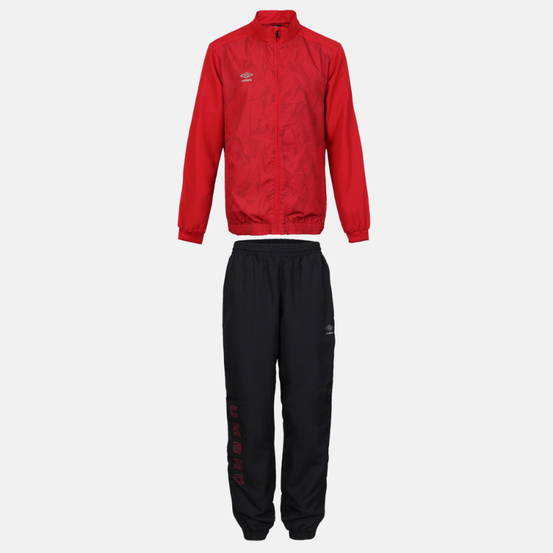 Survetement rouge et noir sale