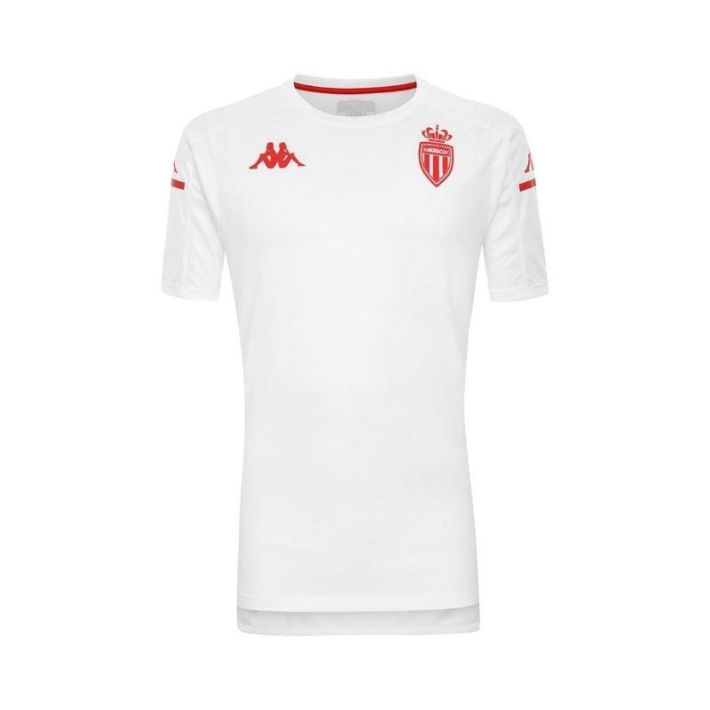 Photo de face du maillot de foot entraînement Homme Blanc Kappa AS Monaco