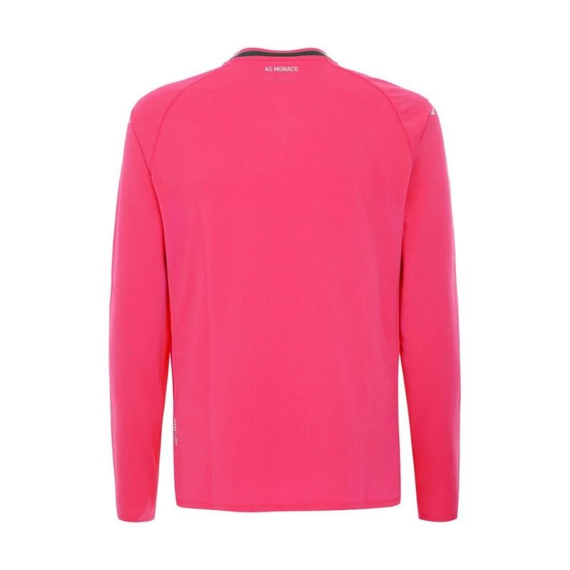 Photo de dos du t-shirt de match officiel pour gardien adulte de couleur rose, Kappa AS Monaco