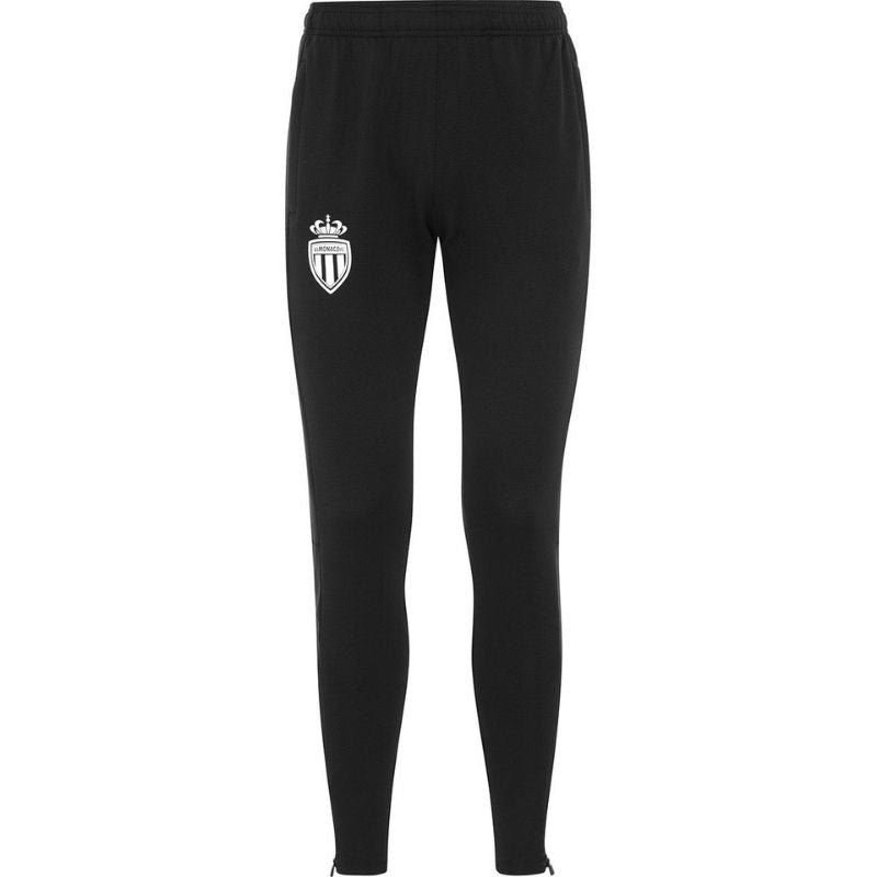 Photo de face du bas de jogging pour homme Kappa de l'AS Monaco, 20-21, de couleur noire