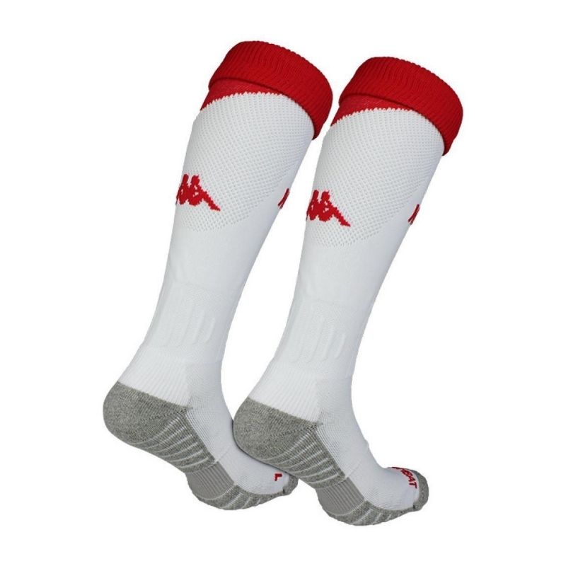 Photo de l'arrière de la chaussette de football de match Kappa de l'AS Monaco, saison 20-21, édition joueur