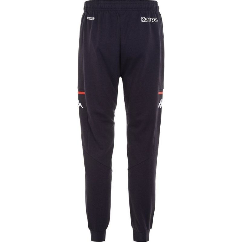 Photo de dos du pantalon de survêtement de football pour enfant Kappa noir de l'AS Monaco