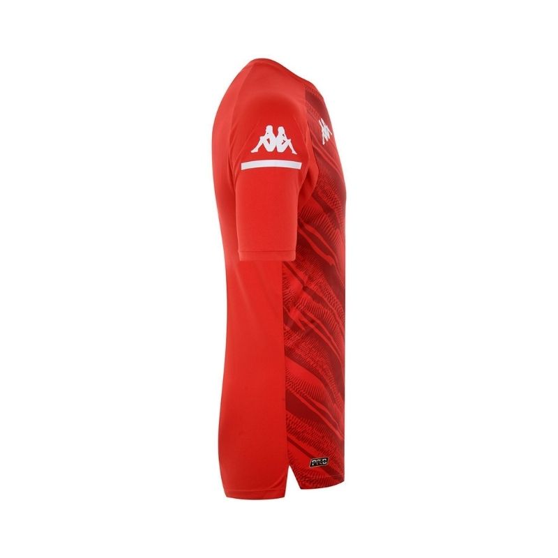 Photo de côté du maillot d'entraînement rouge Homme Pro Kappa AS Monaco