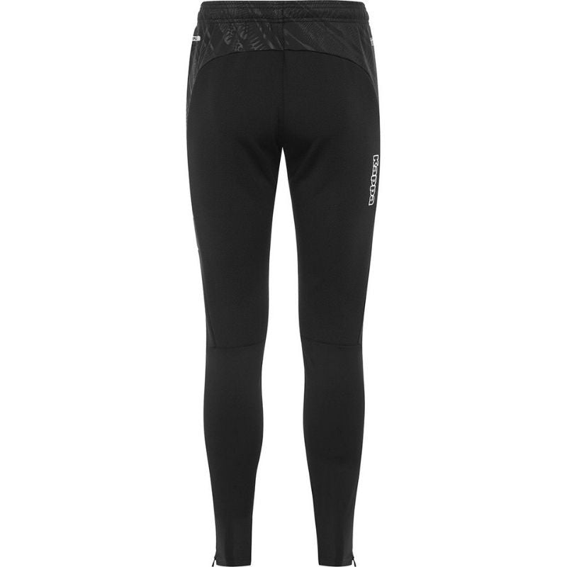 Photo de dos du bas de jogging Officiel Joueur Kappa de l'AS Monaco, de couleur noire