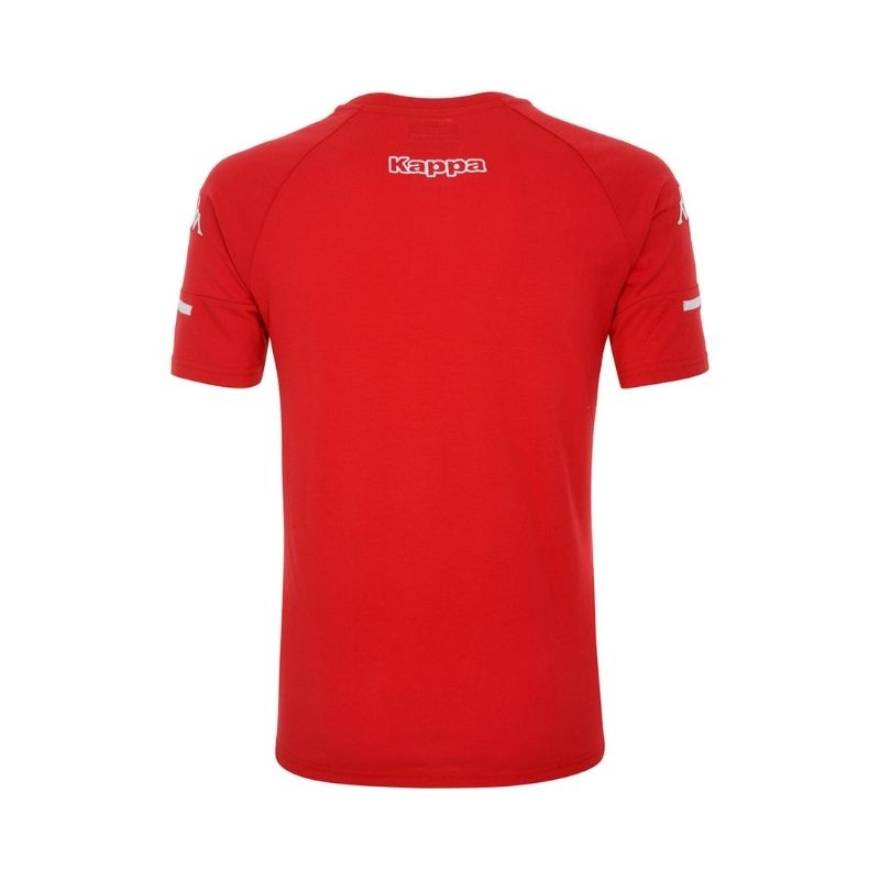 Photo de dos du polo de football Officiel Joueur Kappa rouge Enfant AS Monaco foot 20-21