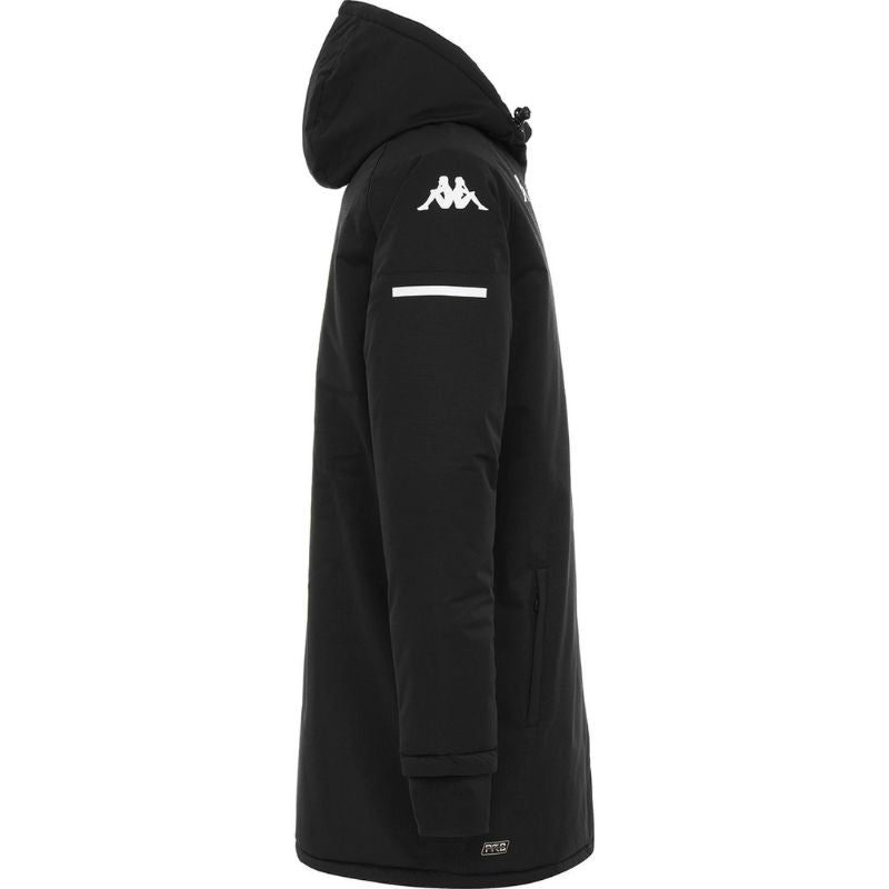 Veste Parka de foot Officielle Kappa de l'AS Monaco pour Adulte, de couleur noire