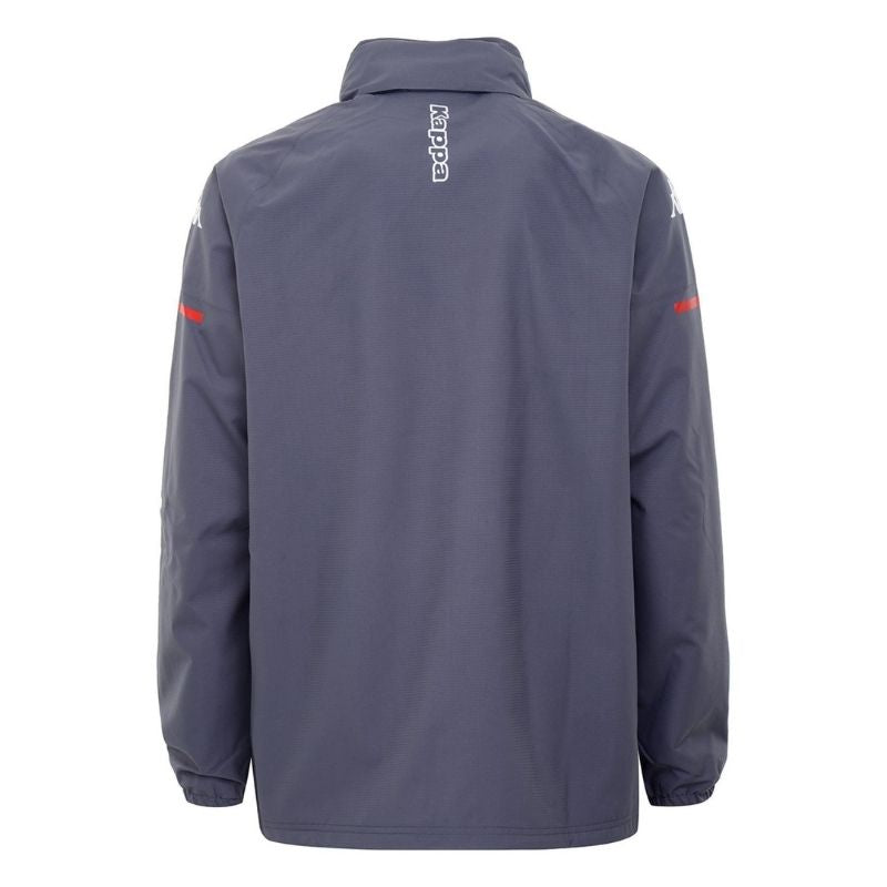 Photo de dos de la veste imperméable grise Homme Kappa de boutique de l'AS Monaco