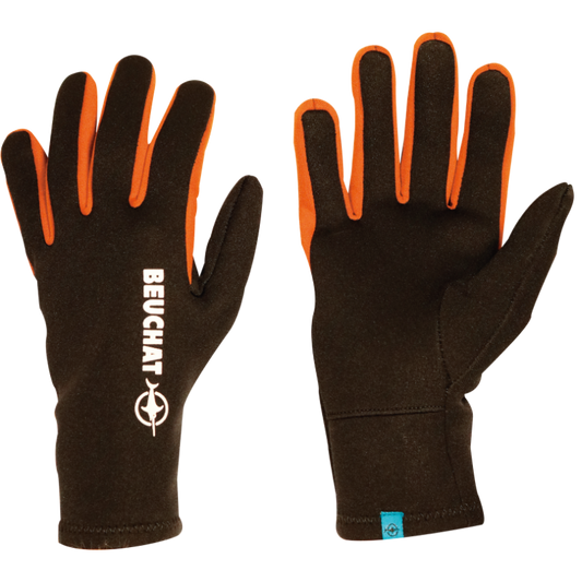 Gants néoprène Beuchat 1,5 mm orange brulé