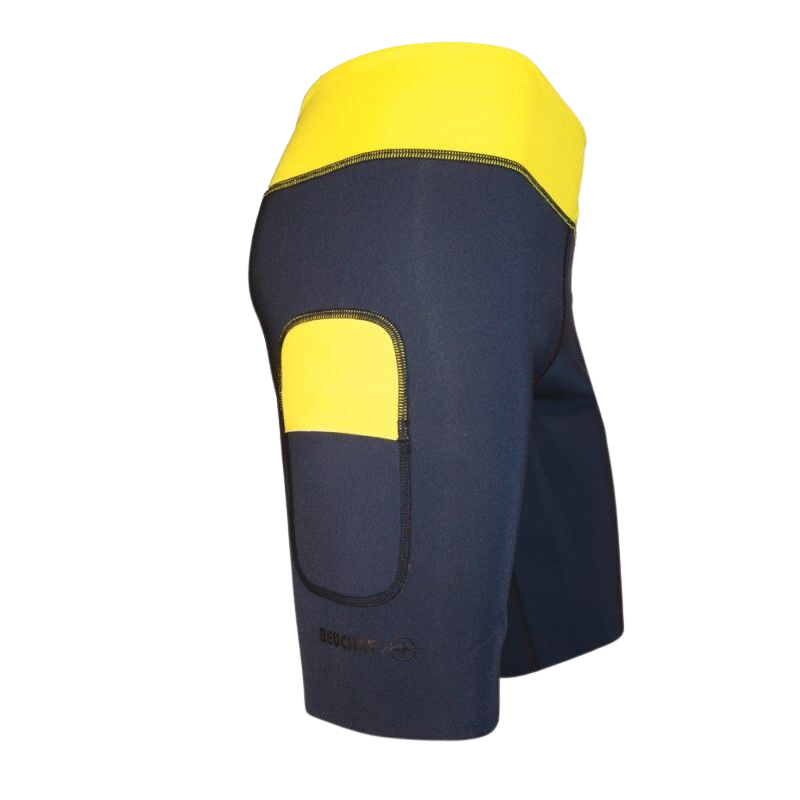 Bermuda UV Beuchat atoll néo 2mm/lycra jaune plongée homme