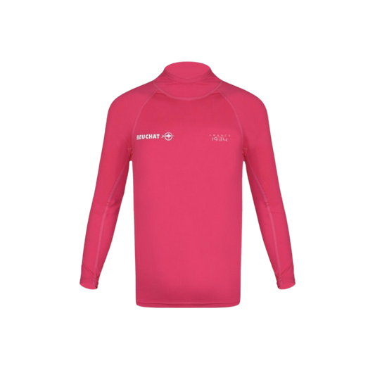 Top UV Beuchat rashguard (upf 50+ ) manches longues rose junior