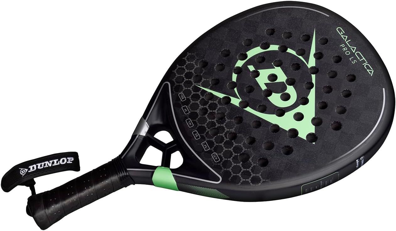 Dunlop Sports Galactica PRO LS Padel Racket, Black/Green