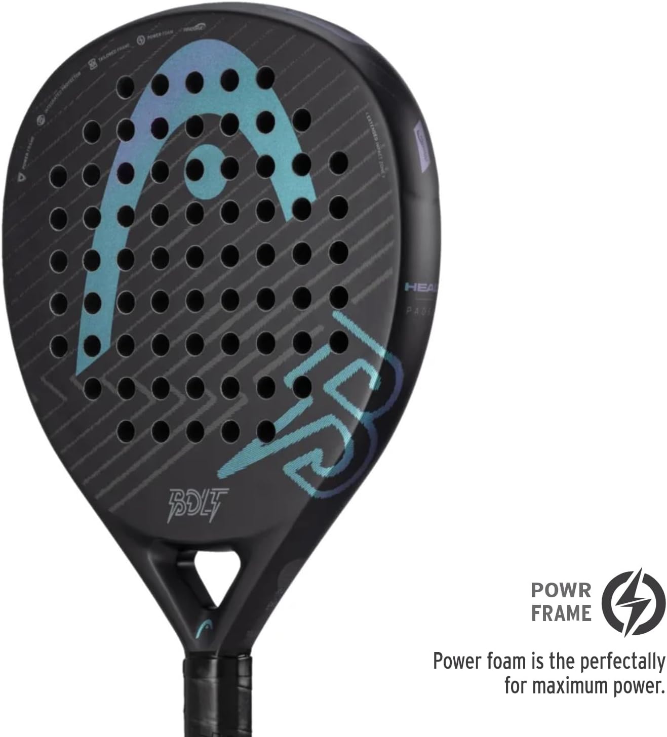 HEAD Bolt Padel Racket Black (360g) 2025