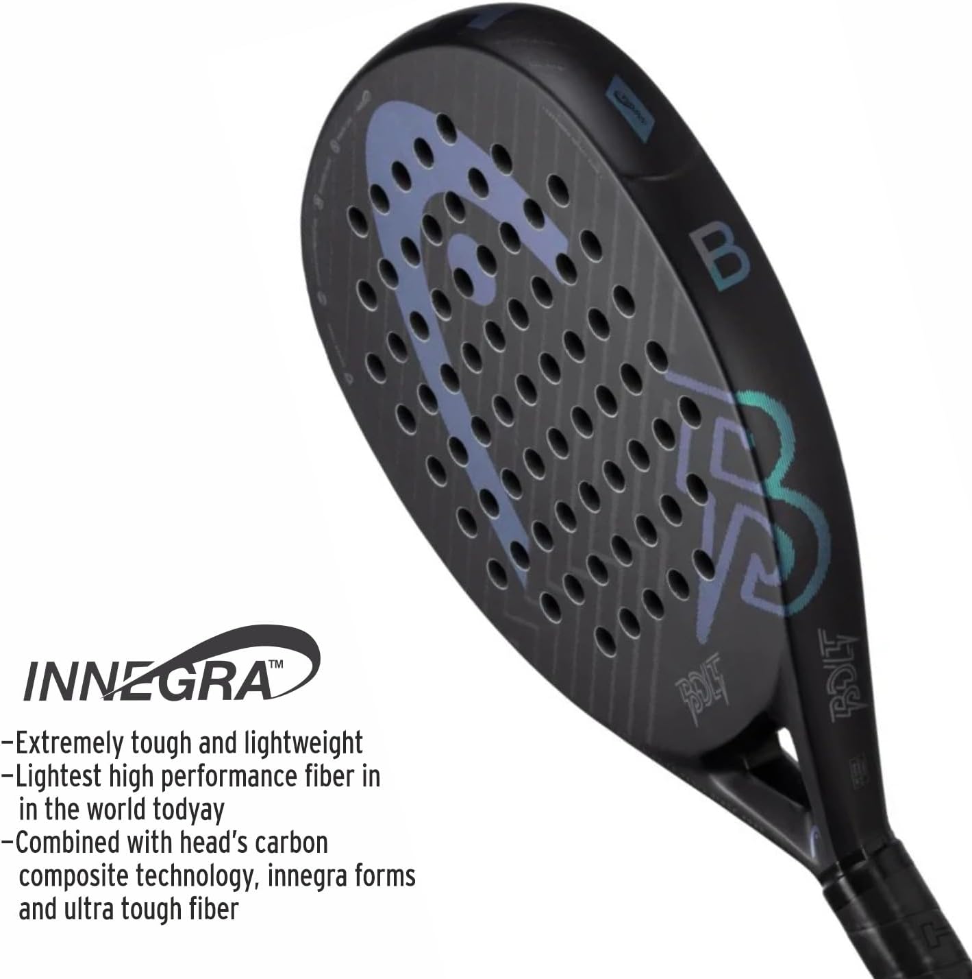 HEAD Bolt Padel Racket Black (360g) 2025