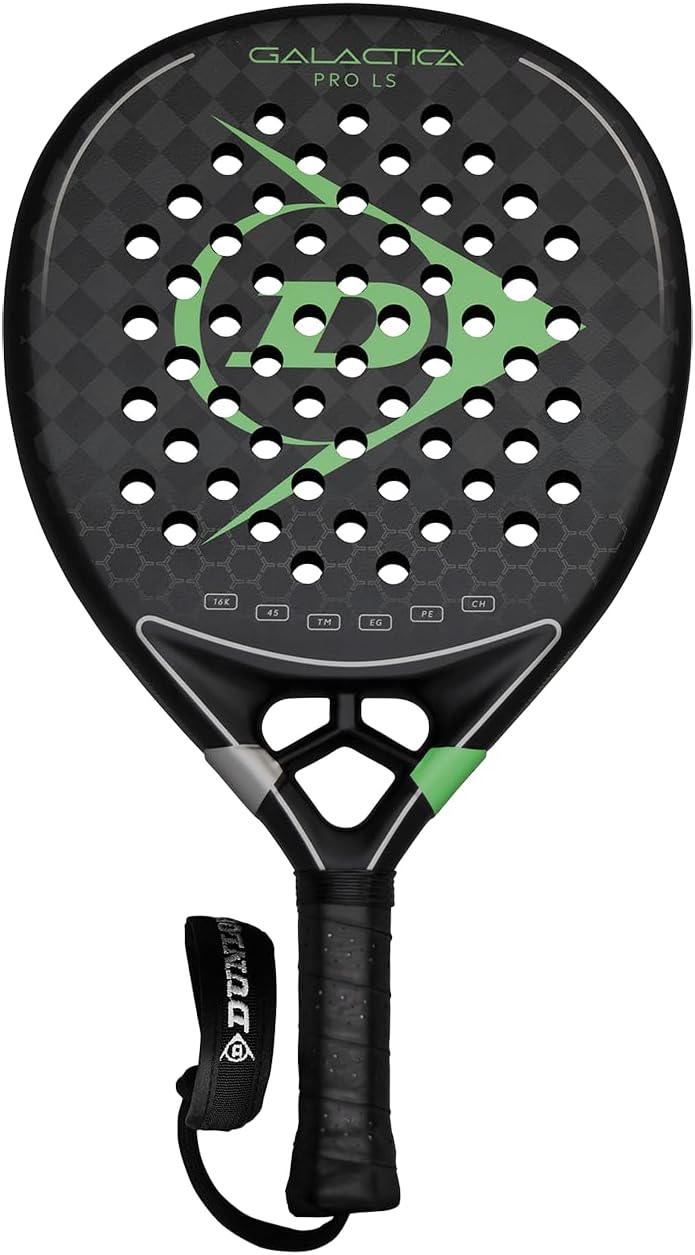 Dunlop Sports Galactica PRO LS Padel Racket, Black/Green
