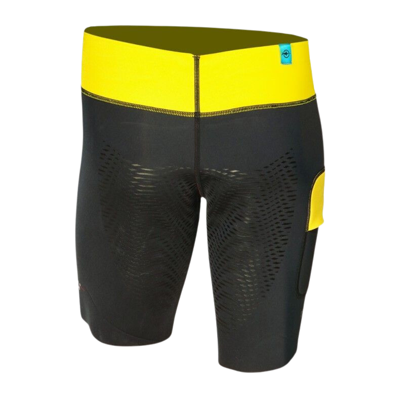 Bermuda UV Beuchat atoll néo 2mm/lycra jaune plongée homme