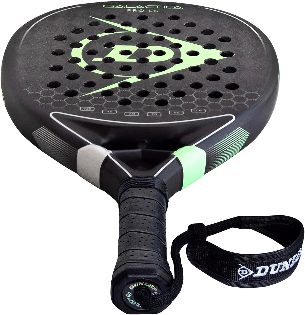 Dunlop Sports Galactica PRO LS Padel Racket, Black/Green