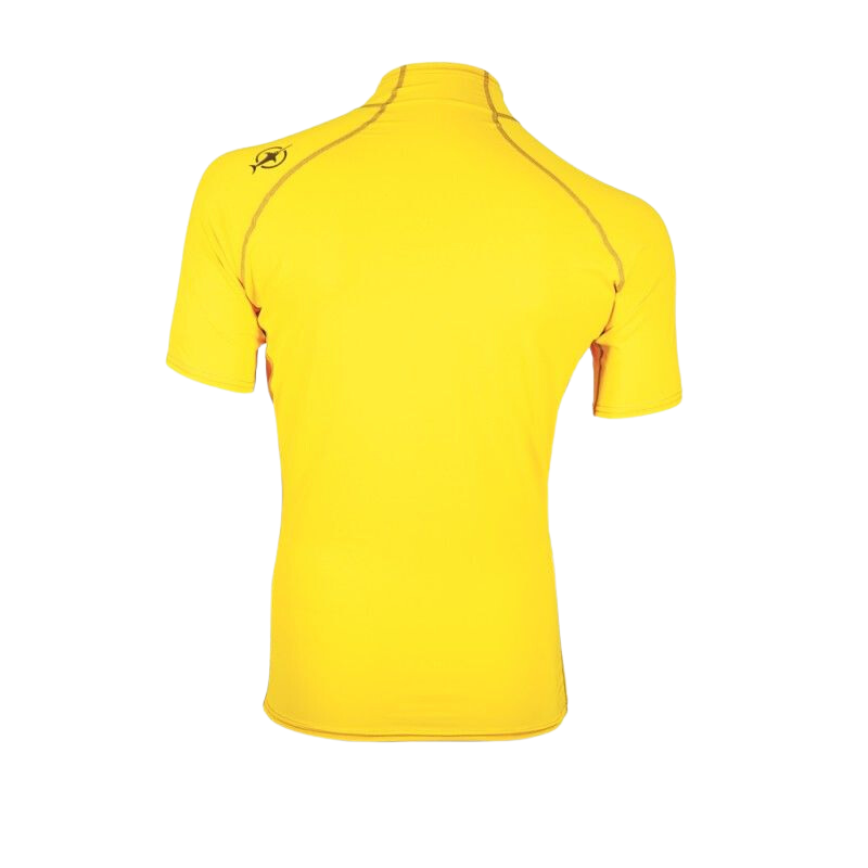 Rashguard Beuchat atoll lycra (upf 50+) manches courtes jaune plongée homme