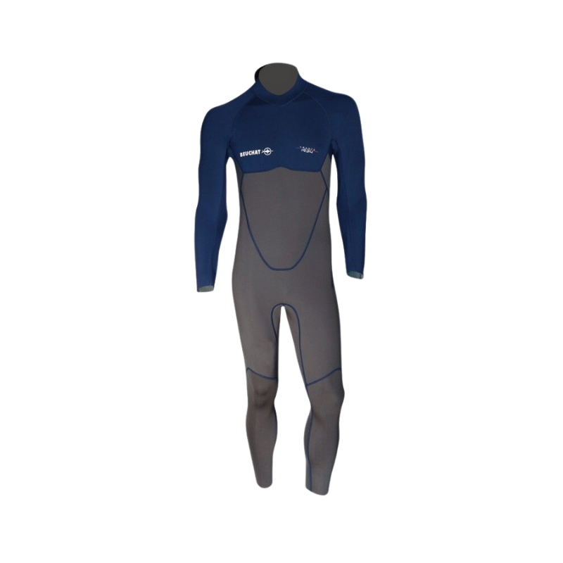 Photo de Combinaison Beuchat monopièce zip dorsal 2mm homme deep blue homme Plongée néoprène vêtements