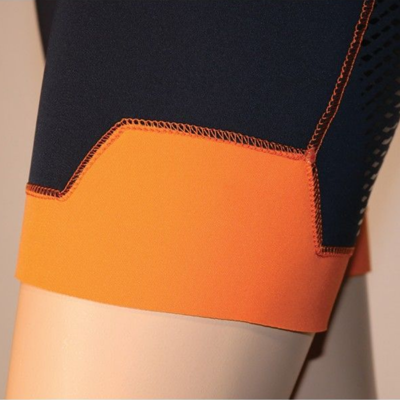 Photo de Combinaison Beuchat shorty zip dorsal 3mm femme orange brûlé flatlock femme néoprène eaux plage