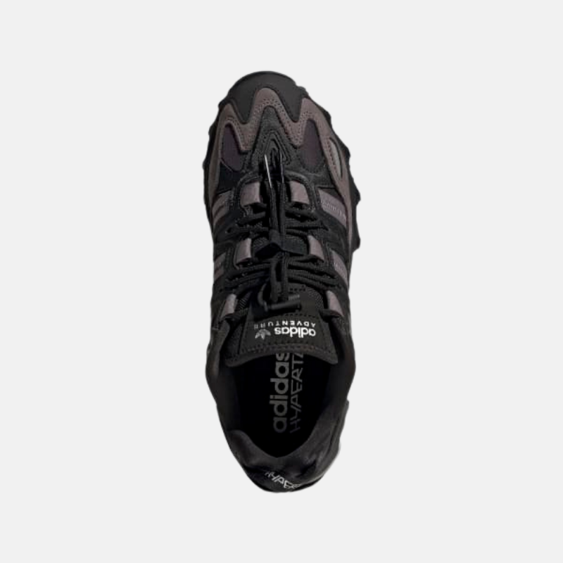 Vue du dessus de la sneaker Adidas Hyperturf noire