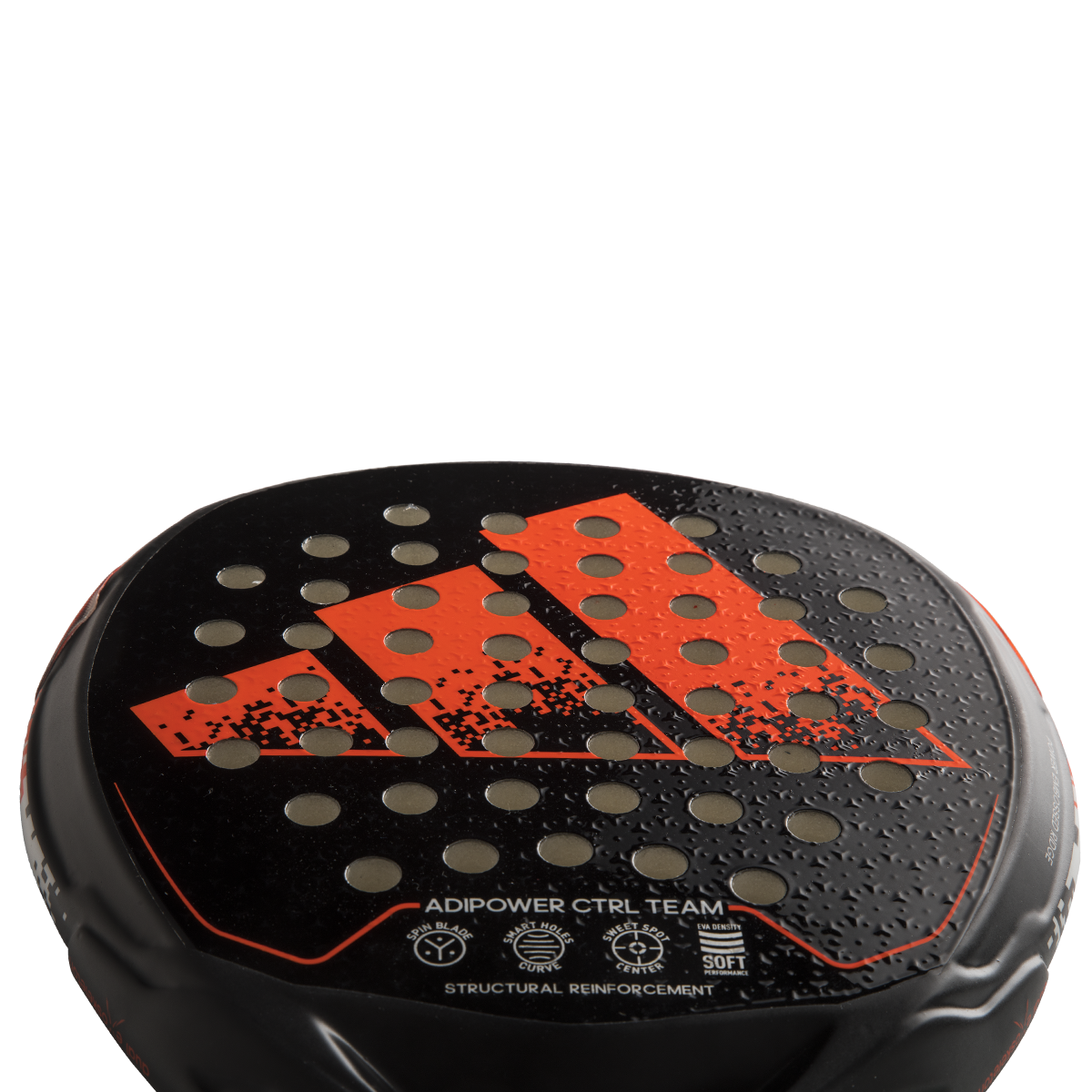Photo de Raquette Padel Adidas Adipower Control Team Noir orange perforée
