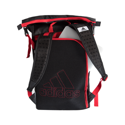 Dos du sac à dos de padle Adidas multigame noir et rouge