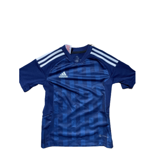 T-shirt Adidas miComp 21 Jersey bleu marine et blanc enfant