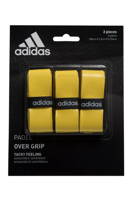 lot de surgrips de padel Adidas jaune