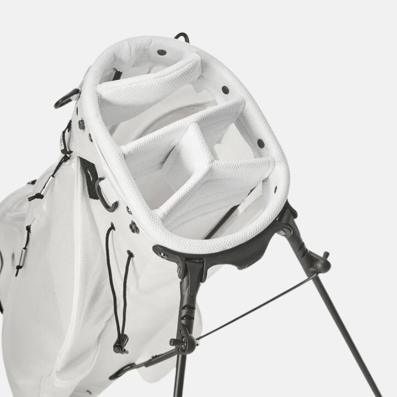 Photo de Sac de Golf Nike Lite blanc équipement sportif ouverture texture