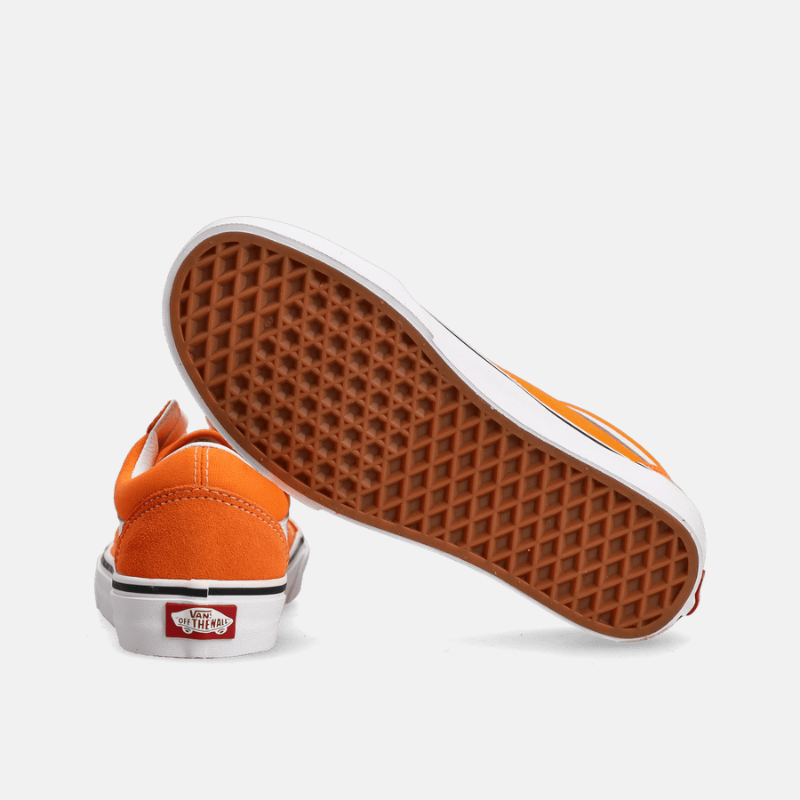 Photo des sneakers Vans Old skool orange semelle et talon