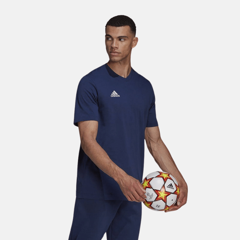 Photo de T-shirt Adidas Entrada 22 bleu marine Homme Football Ballon