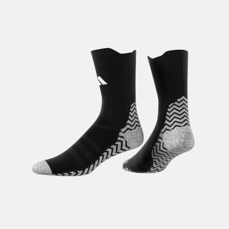 Photo de Chaussettes Adidas antidérapantes noires et grises Sport Hautes Tricotées