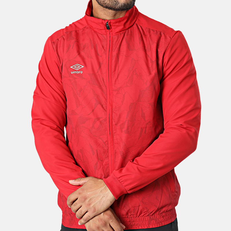 Photo de Ensemble Umbro de survêtement Performance rouge et noir veste rouge sportive