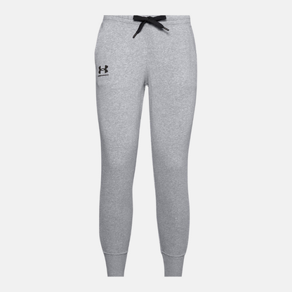 photo d'un pantalon de jogging pour femme under armour de sport gris clair