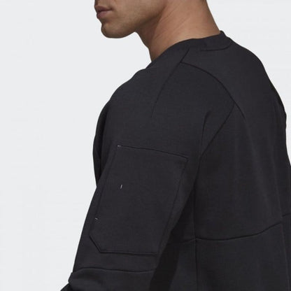 Photo de dos zoomée du sweat streetwear Adidas M D4GMDY CRW Noir pour Homme