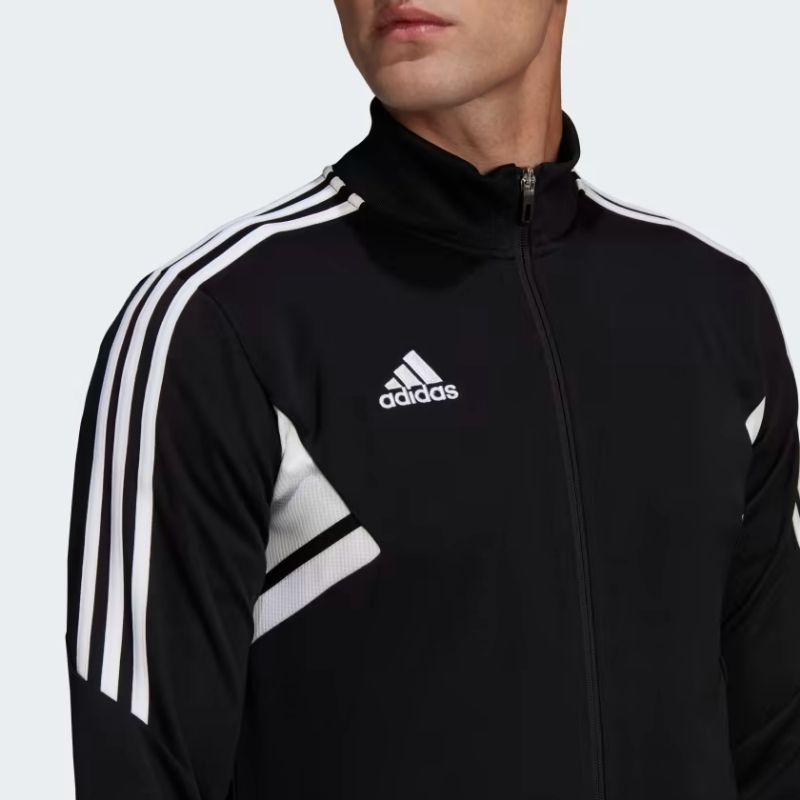 Photo de face de la Veste de sport Adidas Condivo Track Noire pour Homme portée