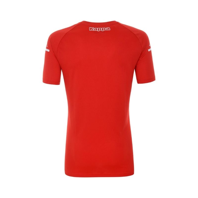 Photo de dos du t-shirt de foot Officiel rouge Homme Kappa AS Monaco, saison 2020-2021