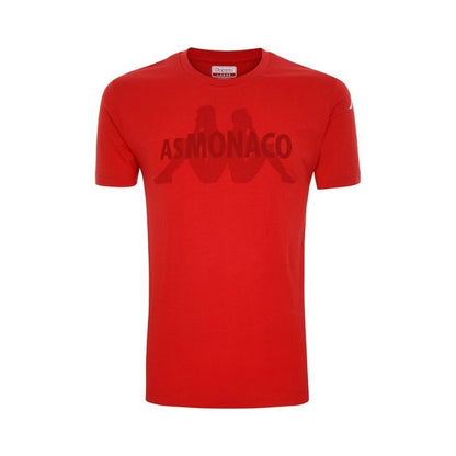 Photo de face du t-shirt rouge Homme Kappa AS Monaco foot